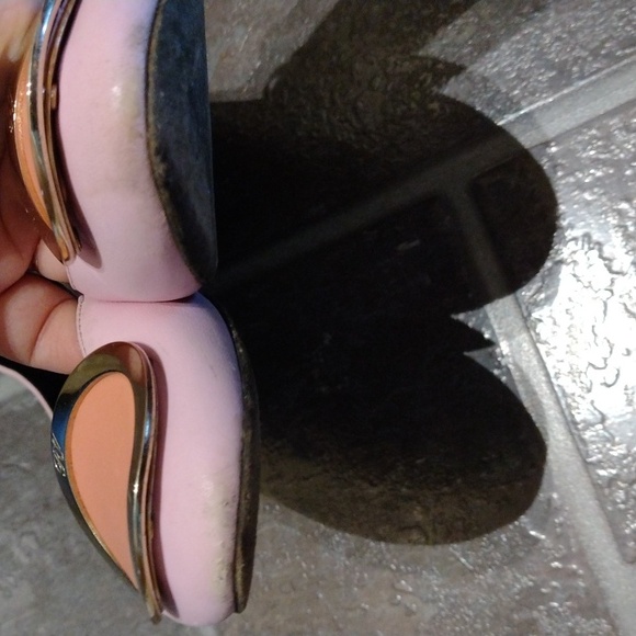 Roger Vivier Gold Buckle Pastel soda orange and pink ballet flats size 36.5 - Picture 9 of 16